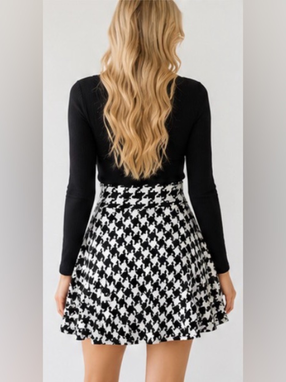Ultra Teese Houndstooth Skater Skirt - Picture 2 of 5